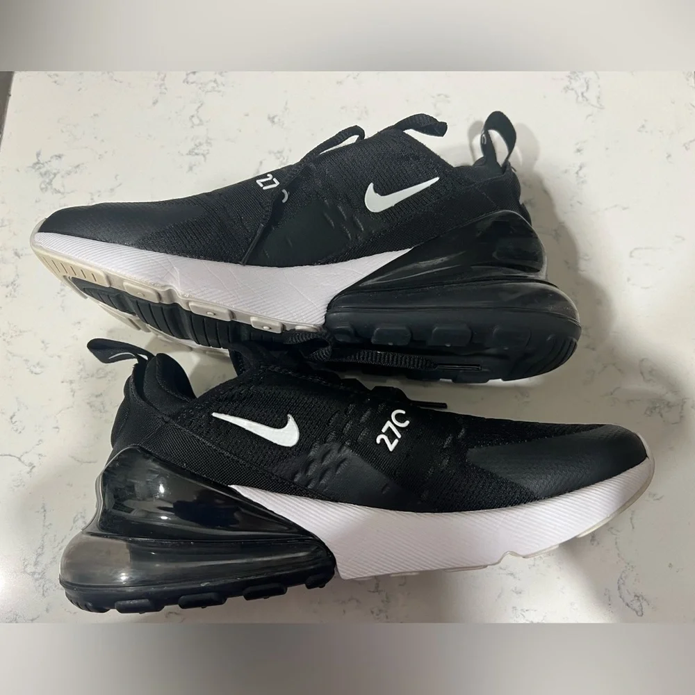 Nike Air Max 270 Black and White Women’s Sneakers - Picture 3 of 12